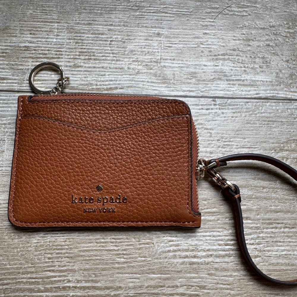 Kate Spade Brown Leather Key & Card Holder